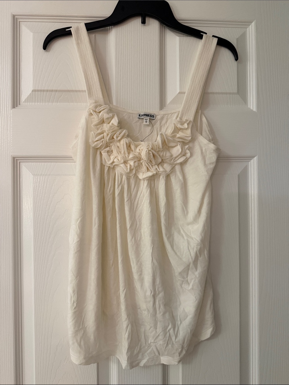 Express Cream Floral-Detail Camisole